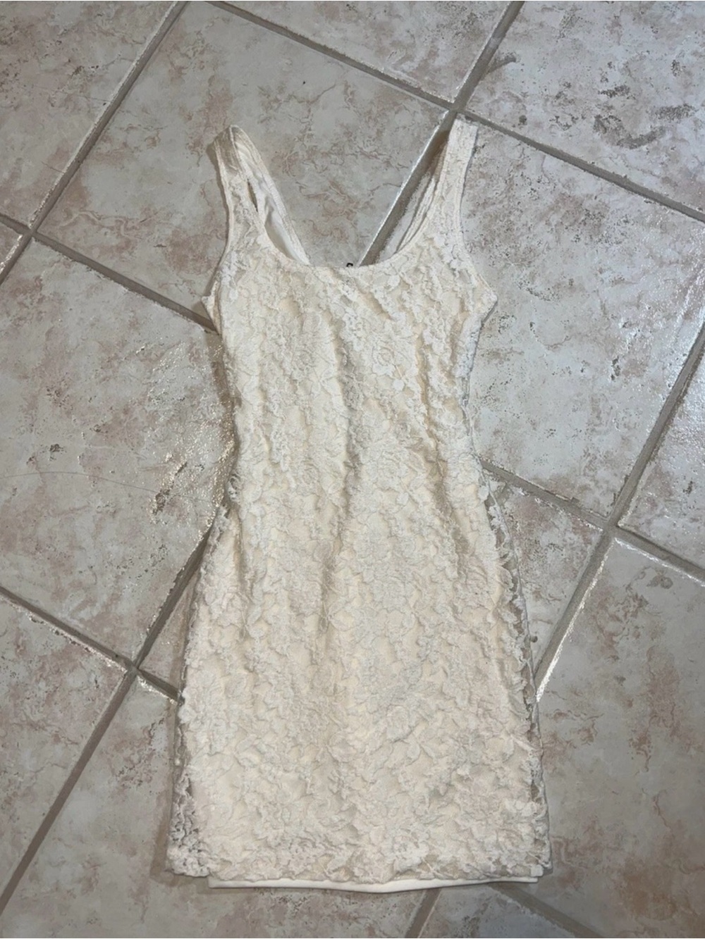 Love, Fire Women’s Cream Ivory Lace Mini Lace Dress Size XS